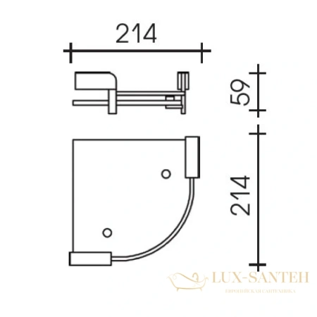 полка стеклянная schein allom 2212b-1, хром