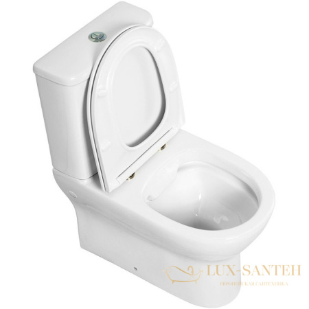 унитаз компакт belbagno energia bb8134cpr/sc без бачка с сиденьем микролифт, белый