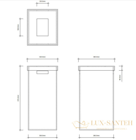 корзина для полотенец decor walther brownie awb, 0937560, черный