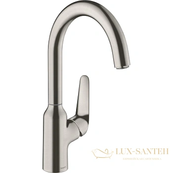 смеситель для кухни hansgrohe focus m42 71802800, сталь