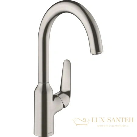 смеситель для кухни hansgrohe focus m42 71802800, сталь