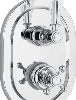 встраиваемый термостат cezares vintage vintage-vdim2-t-01-sw для ванны на 2 выхода с девиатором, хром