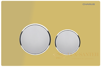 панель смыва charus tm, bagliore, fp.330.yellow.10, рамка желтое стекло, кнопки хром