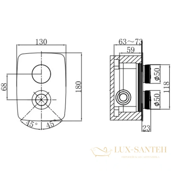 смеситель d&k bayern.alfeld da1484801 для ванны, хром
