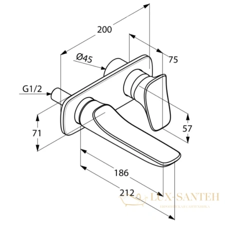 смеситель для раковины kludi ambienta 532440575, хром