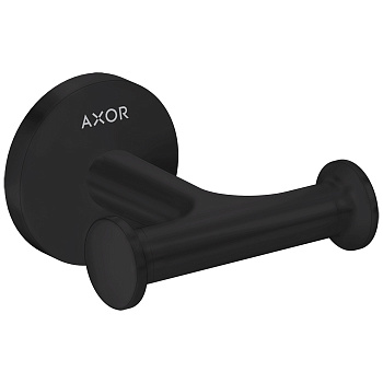 axor universal circular, 42812670, крючок двойной, подвесной, цвет черный матовый