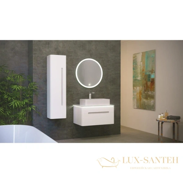 тумба jorno shine shi.01.75/p/w 75 см, белый 