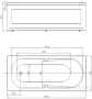 акриловая ванна aquatek лея 170x75 (без гидромассажа, без фронтального экрана)