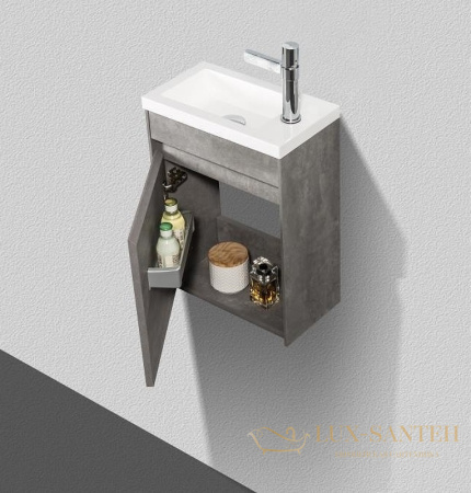 тумба под раковину belbagno pietra mini pietra mini-460-1a-so-scm-l 46 l подвесная, stucco cemento