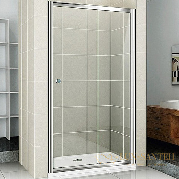 душевая дверь cezares pratico pratico-bf-1-140-c-cr 140 см профиль хром, стекло прозрачное