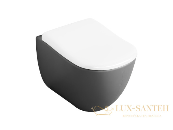 унитаз приставной cielo fluid flva cm, с комплектом креплений, cemento