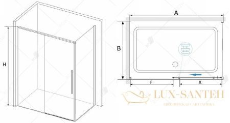 душевой уголок rgw stilvoll 32324210-011 sv-42 110x100, профиль хром, стекло прозрачное
