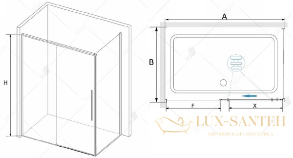 душевой уголок rgw stilvoll 32324210-011 sv-42 110x100, профиль хром, стекло прозрачное
