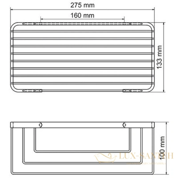 полка wasserkraft bm k-711w 27,5 см, белый