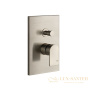 смеситель встраиваемый для душа на 2 выход gessi emporio via manzoni, 44634.149, внешняя часть, finox brushed nickel