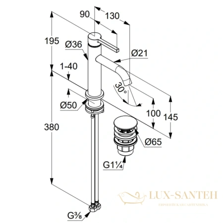 смеситель для раковины kludi nova fonte pura 202885315, белый матовый