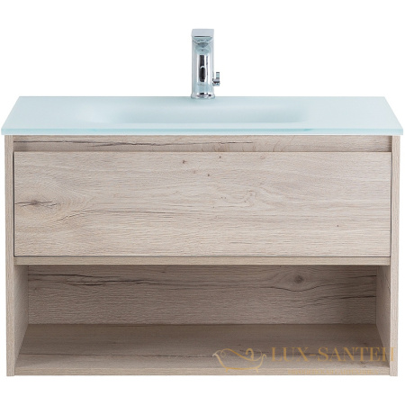 тумба под раковину belbagno kraft kraft-800-1c-so-rgb 80 см подвесная, rovere galifax bianco