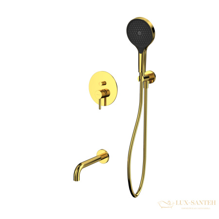 термостатическая система для ванны скрытого монтажа whitecross y, yset06topgl, золото глянцевое