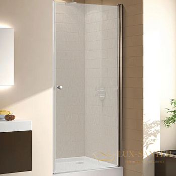 душевая дверь cezares eco eco-o-b-1-60-p-cr 60 см профиль хром, стекло рифленое