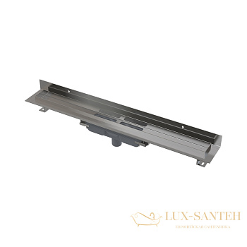 alcaplast apz16 wall водоотводящий желоб для перфорированной решетки с фиксированным воротником к стене низкий, вертикальный сток, 300 мм apz1116-300