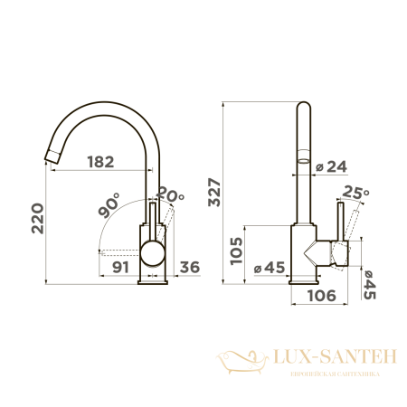смеситель для кухни omoikiri shinagawa-wh, 4994108, цвет белый