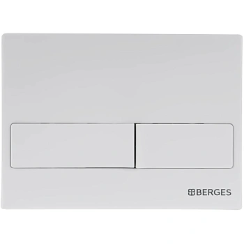 кнопка berges line 040014 для инсталляции novum l4, белый soft touch