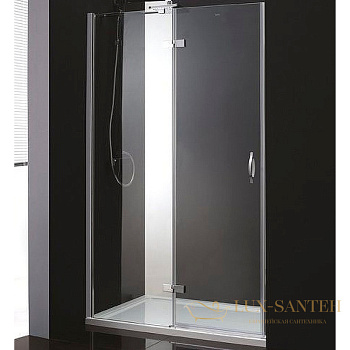 душевая дверь cezares bergamo bergamo-w-b-12-90-c-cr-l 90 см l профиль хром, стекло прозрачное