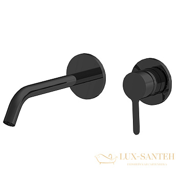 смеситель для раковины встраиваемый fima carlo frattini snap, f3121wx8ns, черный матовый