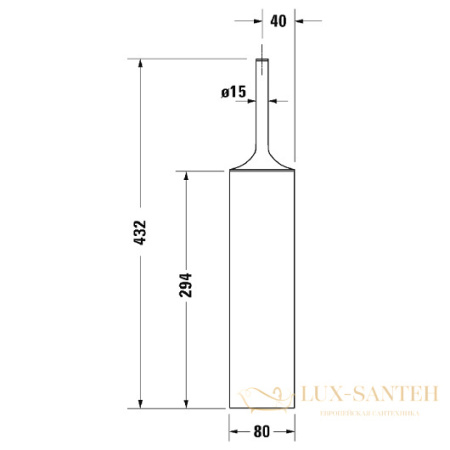 ерш duravit starck t 0099451000 напольный, хром