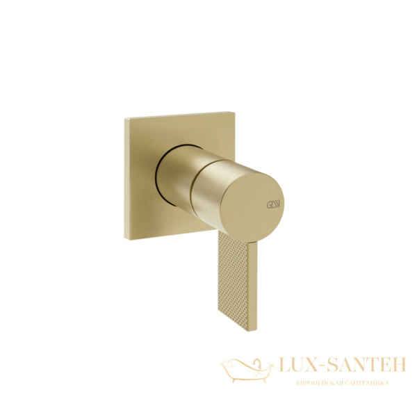 смеситель для душа встраиваемый gessi inverso diamantato 73609.727, 1 выход, brass brushed pvd