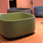 раковина накладная artceram cognac quadro 43 col006 44 00 430х430 мм, green salvia matt