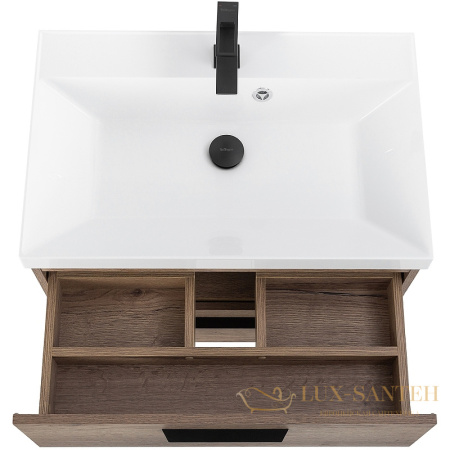 тумба под раковину belbagno aurora aurora-700-2c-so-rt 70 см подвесная, rovere tabacco