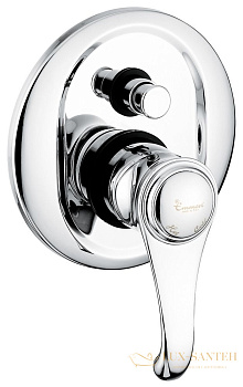 встраиваемый смеситель emmevi tiffany 6019/co для душа на 2 выхода с дивертером, хром-золото