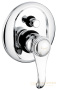 встраиваемый смеситель emmevi tiffany 6019/bc для душа на 2 выхода с дивертером, белый-хром