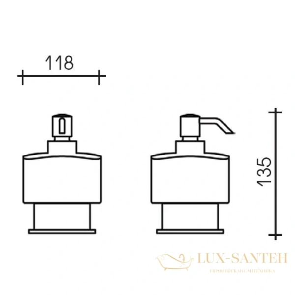 дозатор schein allom 222d-st, хром
