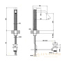 смеситель для раковины высокий gessi 316 intreccio 54103.707, black metal brushed pvd