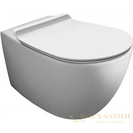 унитаз подвесной безободковый rimless simas vignoni, vi18bi matt, 56*36,5см, без крепежа f85, цвет белый матовый