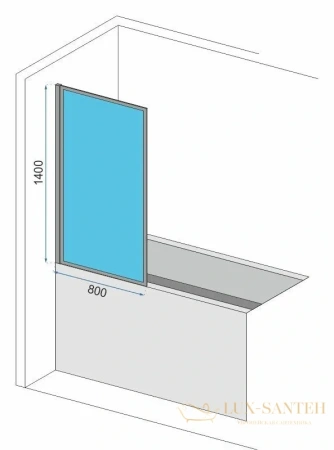 шторка rea lagos-1 rea-k4570 для ванны 80 см 