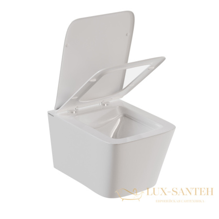 унитаз подвесной berges sigma 082254 безободковый, с сиденьем микролифт, белый