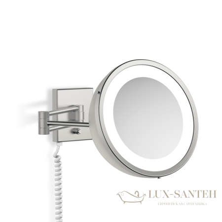 зеркало косметическое decor walther bs 25 pl 0106834 с подсветкой, никель шлифованный