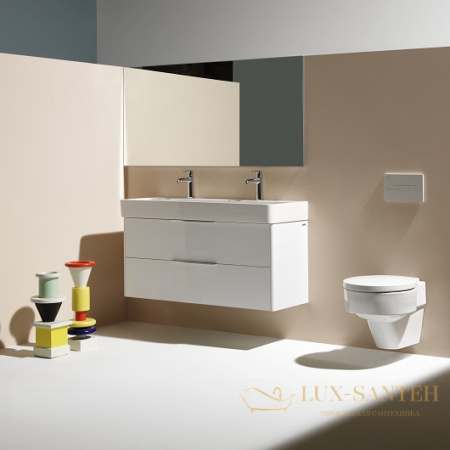 тумба под раковину laufen base 4.0241.2.110.261.1 930х391 мм, белый глянцевый