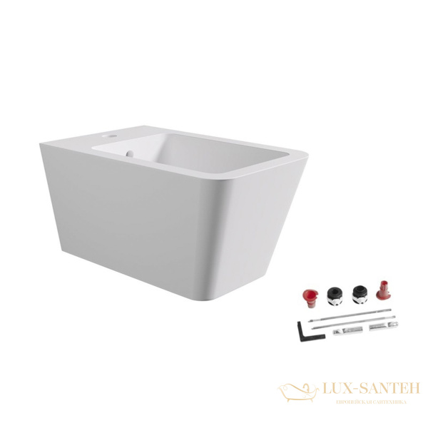 комплект, alice hide, 31220109set: подвесное биде 31220109; набор крепежный fix10, белый матовый