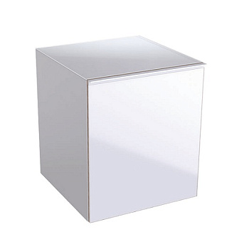 боковой шкафчик geberit acanto 500.618.01.2 450х476 мм, белое стекло