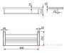 полка для полотенец 600 мм, kludi vela c, 3198939, черный матовый