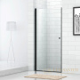 душевая дверь cezares eco eco-o-b-1-60-c-nero 60 см профиль черный матовый, стекло прозрачное