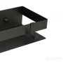 полка для душа lemark shelf line 9772050, 300 мм с крючками, черный матовый