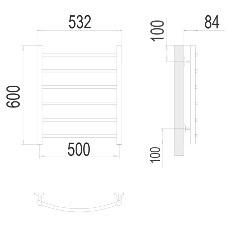 полотенцесушитель водяной terminus классик 4670078530226 п6 500x600