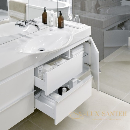 тумба под раковину laufen palace new 4.0130.2.075.475.1 1193х375 мм, белый глянцевый