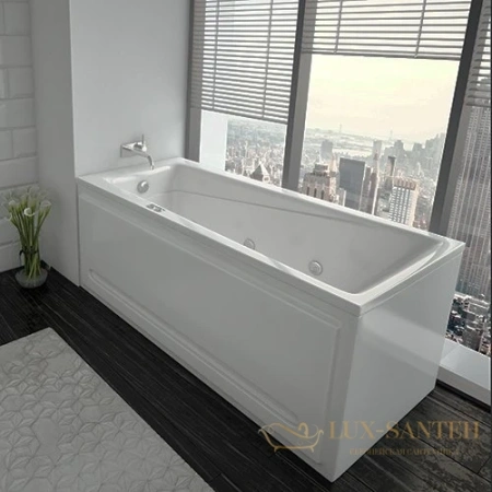 акриловая ванна aquatek либра 170x70 (без гидромассажа, без фронтального экрана)