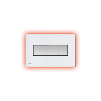 alcaplast кнопка управления с цветной пластиной, светящаяся кнопка белая, свет красный m1470-aez113